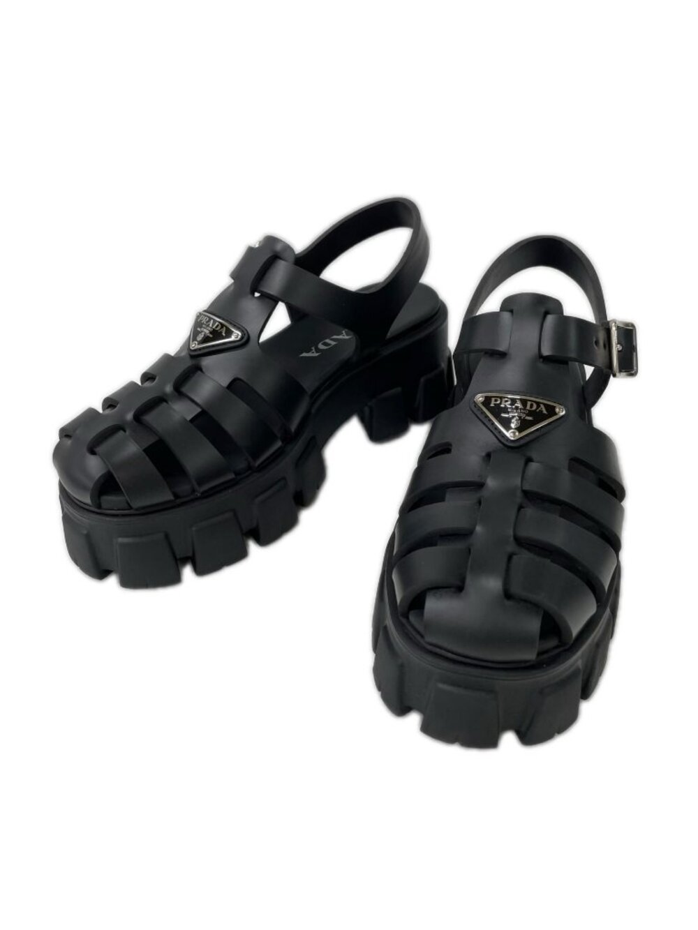 Prada Monolith Rubber Sandals